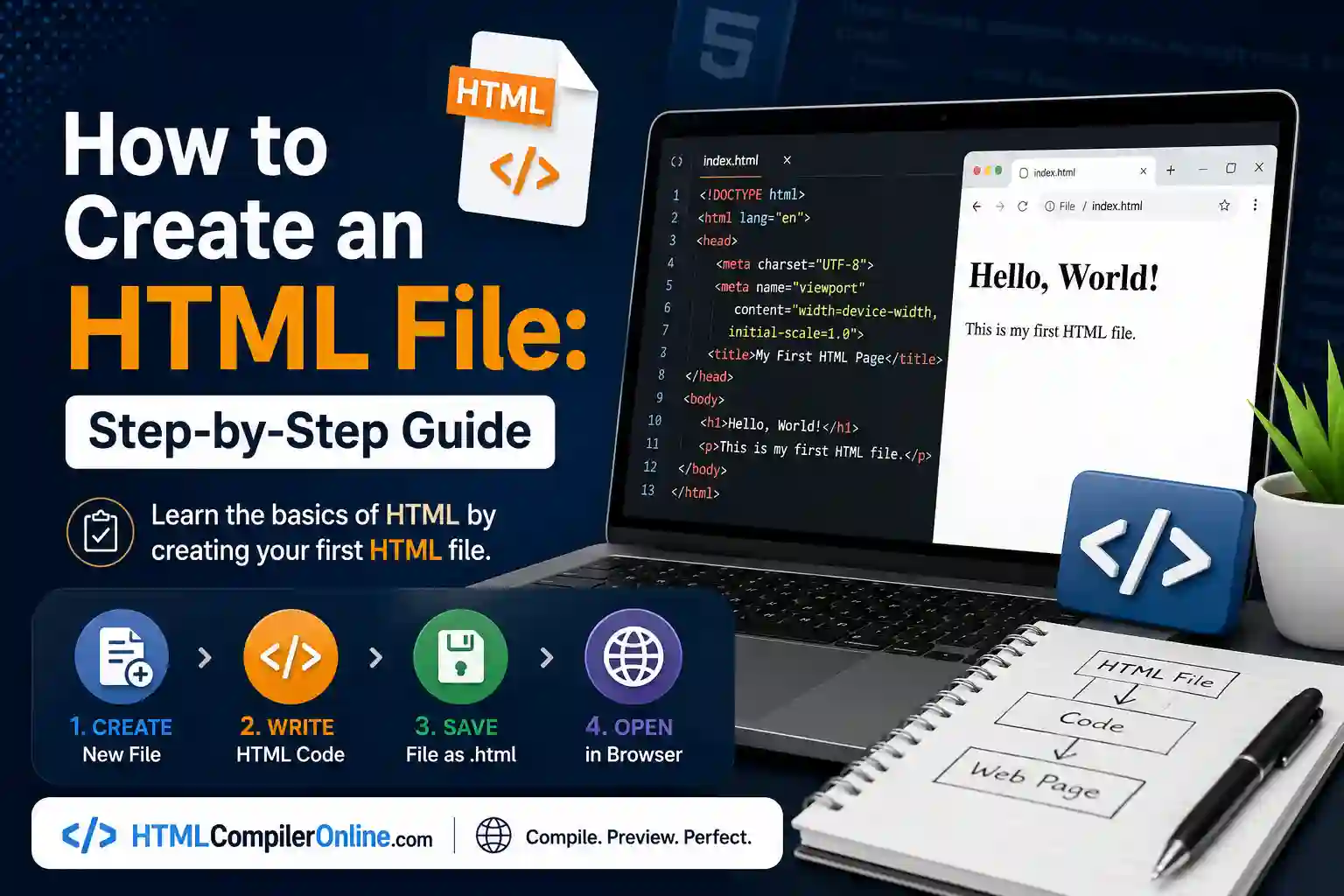 How to Create an HTML File: Step-by-Step Guide